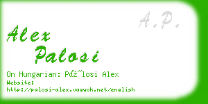 alex palosi business card